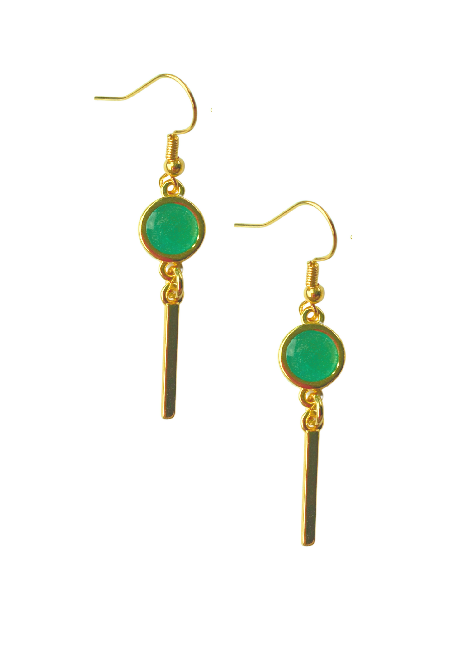 Elegante hangende oorbellen, groen