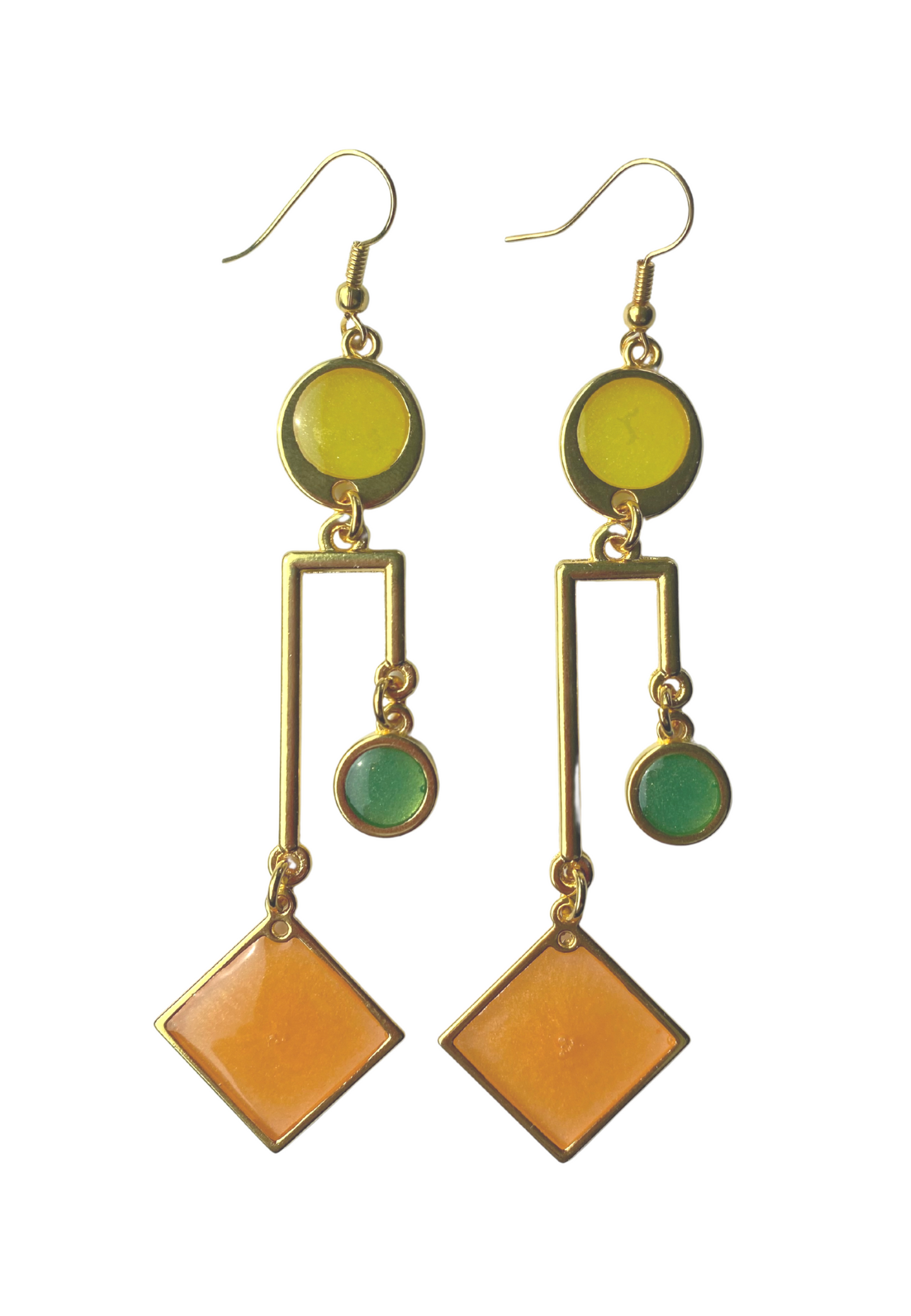 Asymmetrische elegante oorsieraden, meerkleurig